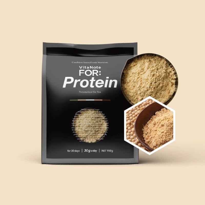 VitaNote FOR: Protein 黒糖きなこ味（1日30g目安/900g）の画像